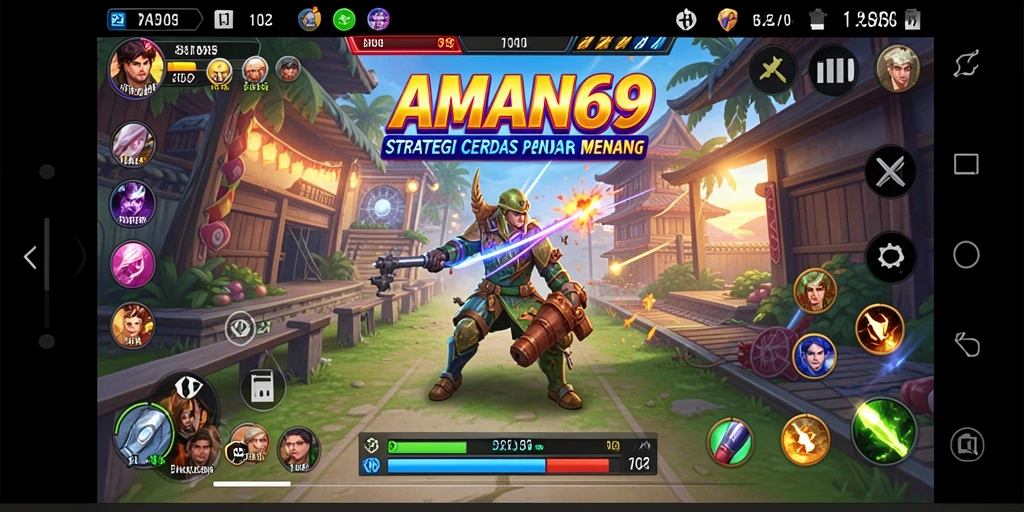 Screenshot AMAN69 menunjukkan momen strategis yang menegangkan di medan perang.