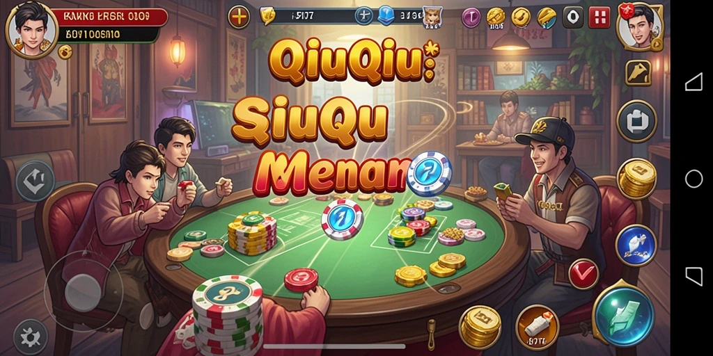 Screenshot utama API77 menampilkan gameplay QiuQiu yang seru.