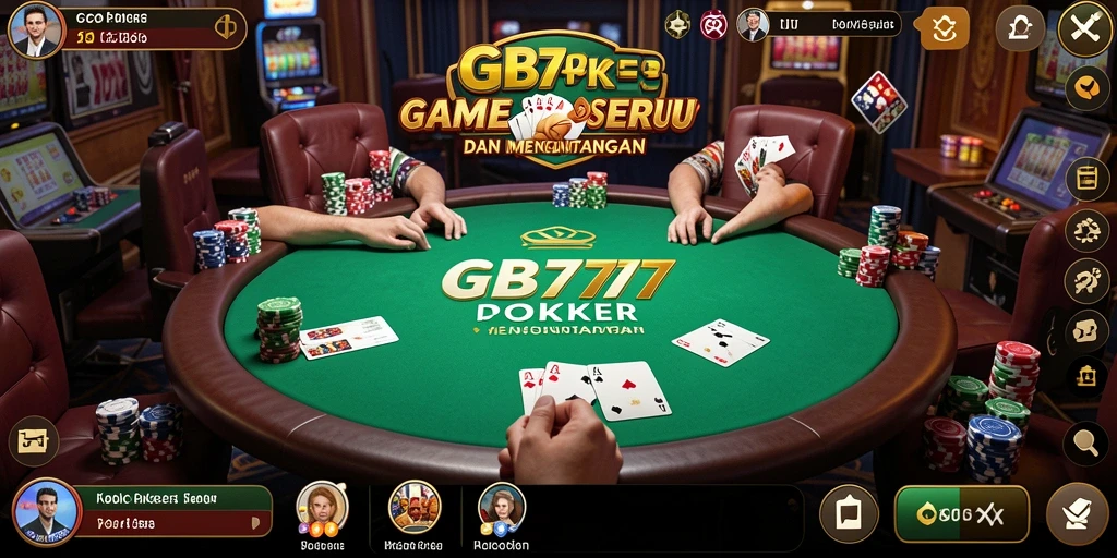 Gameplay seru dalam aplikasi poker GB777 dengan grafis menarik.