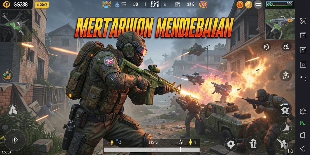 Tangkapan layar menunjukkan aksi mendebarkan dalam gameplay FPS.
