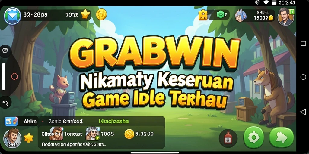 Tangkapan layar menunjukkan gameplay santai GRABWIN yang menawan.