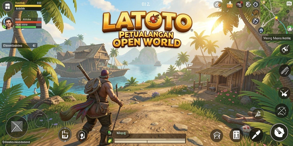 Tampilan gameplay LATOTO di dunia Open World yang luas.