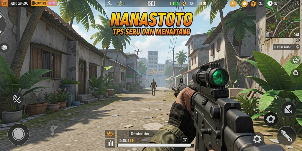 Screenshot utama dari gameplay NANASTOTO menunjukkan aksi mendebarkan.