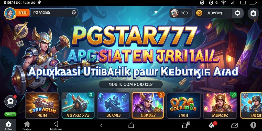 Tampilan utama PGSTAR777 yang menampilkan fitur-fitur utilitas.