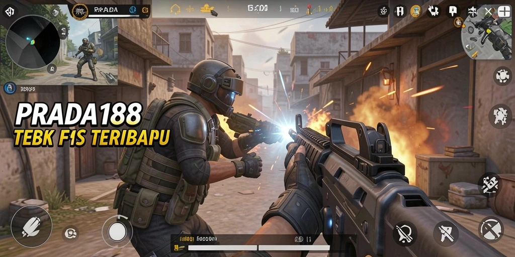 Screenshot <strong>PRADA188</strong> menampilkan aksi seru dalam pertempuran FPS.