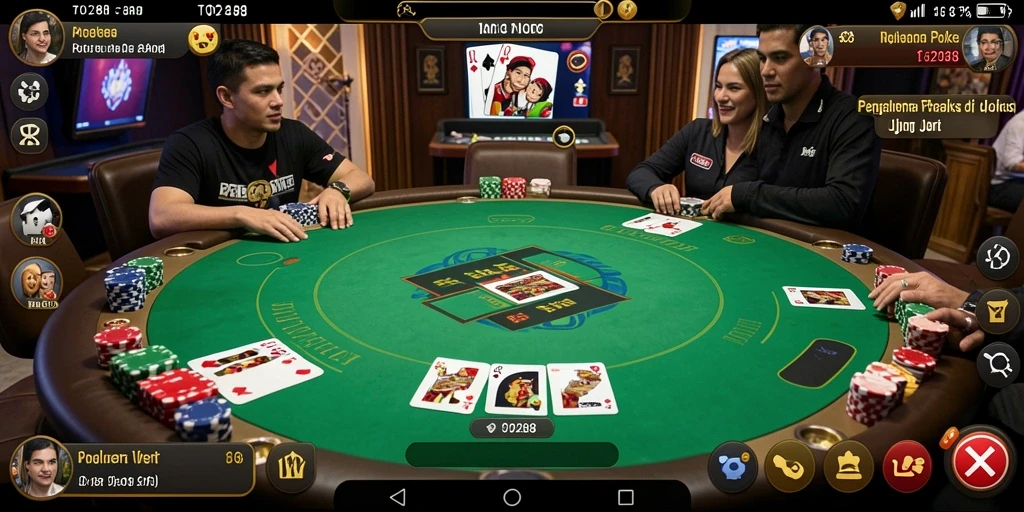 Screenshot gameplay TO288 menampilkan aksi Poker yang seru dan interaktif.