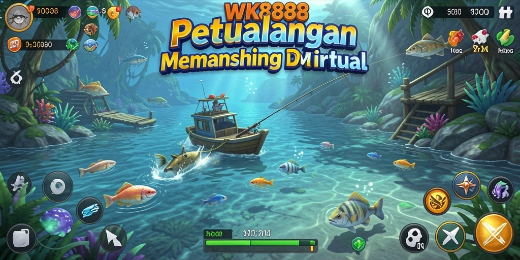Screenshot gameplay WK888 menampilkan aksi memancing yang seru dan menyenangkan.