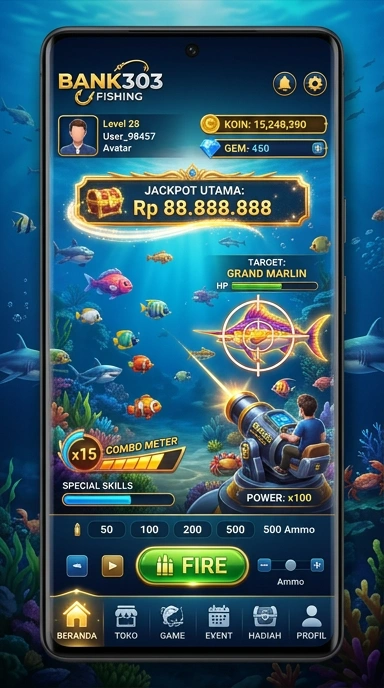 Tampilan antarmuka aplikasi bank303 yang modern dan menarik.