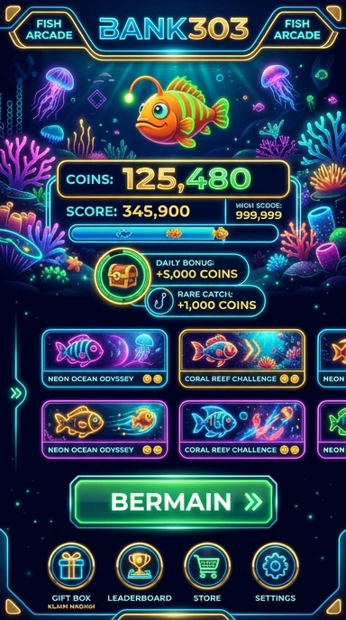 Screenshot aplikasi bank303 menunjukkan kemudahan navigasi yang ditawarkan.